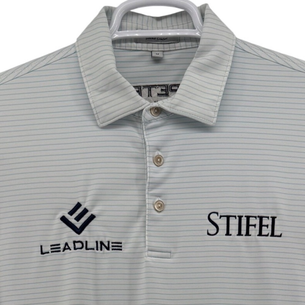 Peter Millar Summer Comfort Mens M Polo Shirt PGA Tour Issue Keith Mitchell